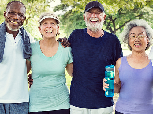 Stay cool while exercising with your neighbors.>